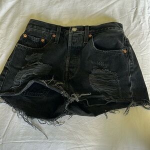 Levi’s black jean shorts